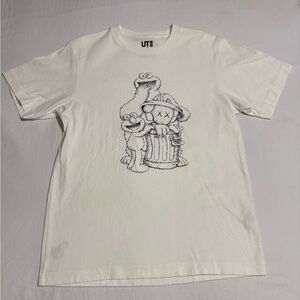 Uniqlo X KAWS Sesame Street White Graphic T-Shirt
